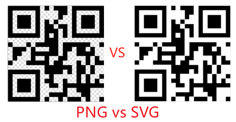 qr kodu.png için png vs svg