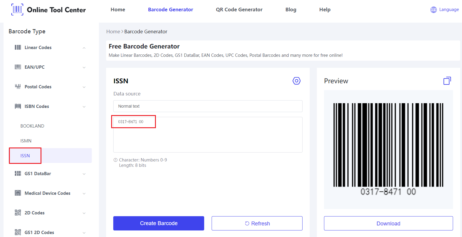 ISSN barcode.png üretir