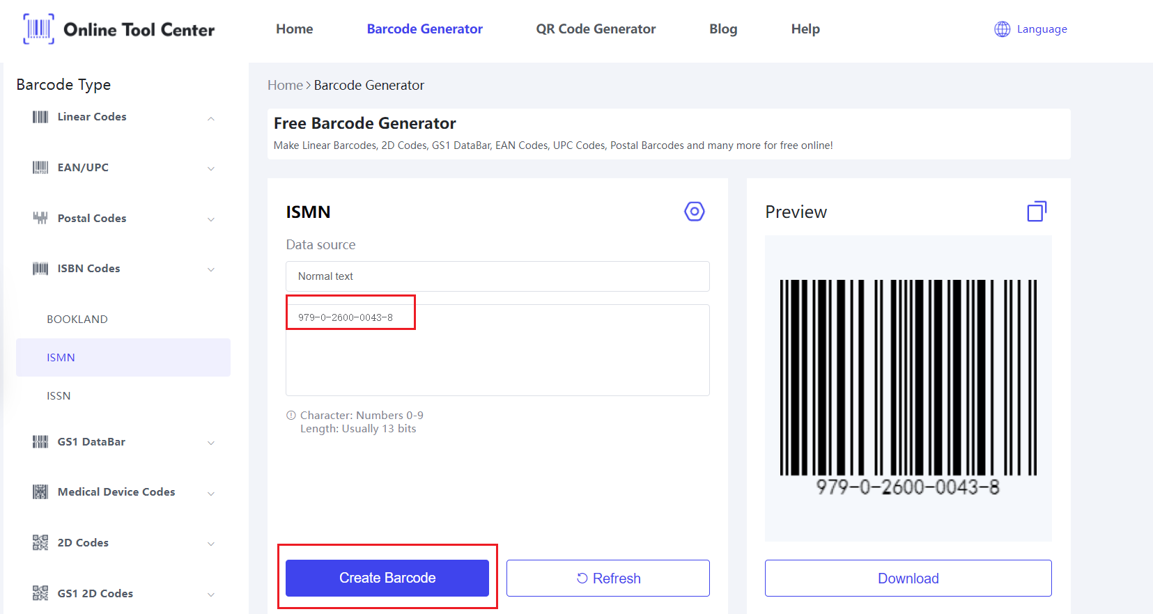 ISMN barcode.png oluşturun