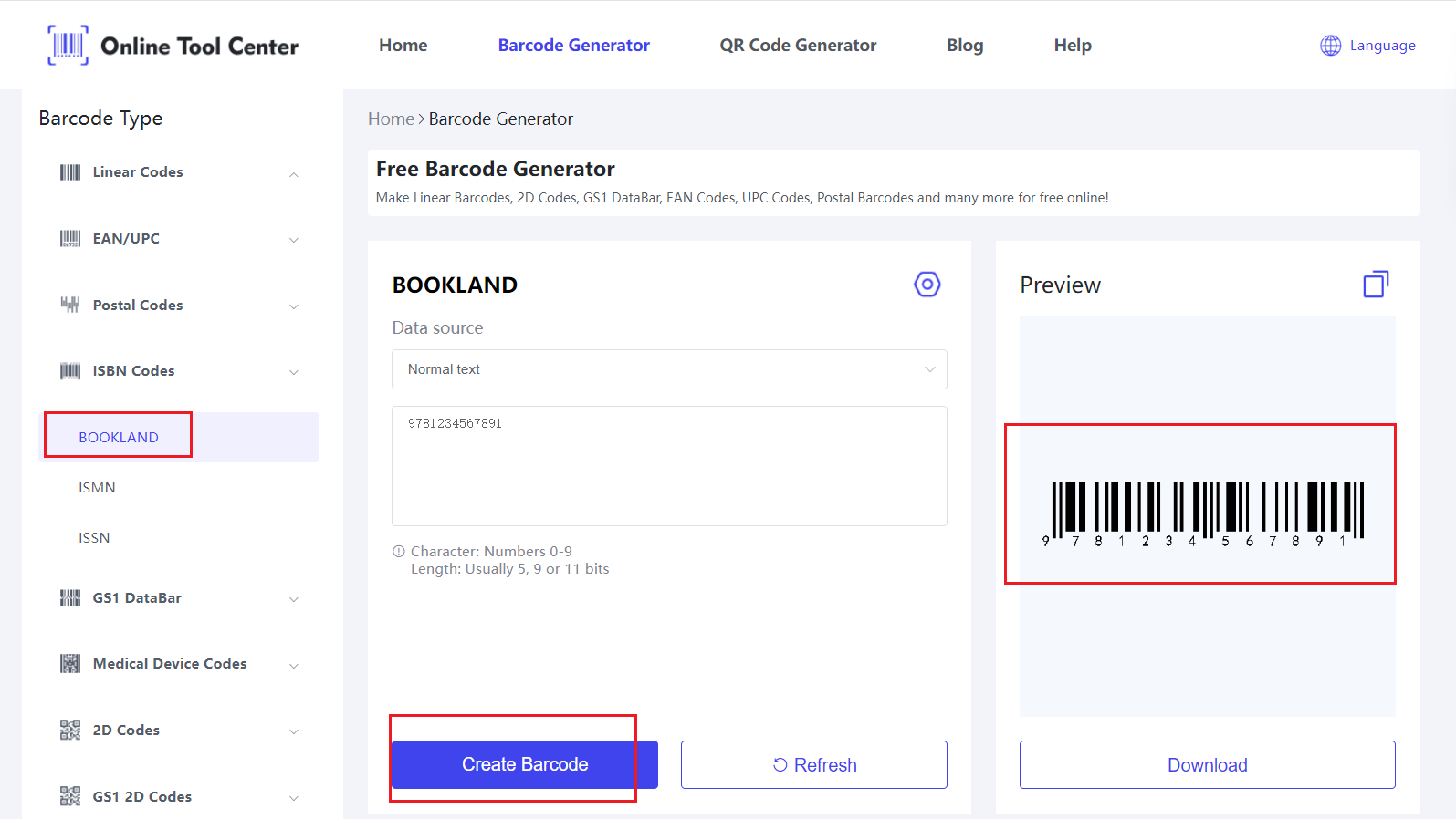 Özgür online Bookland EAN barcode generator.png