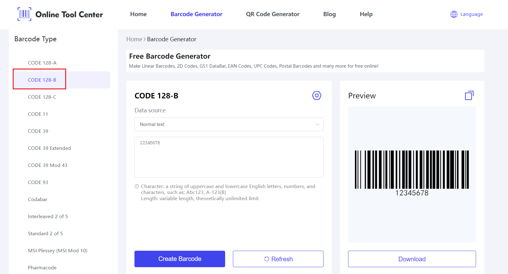 Kod 128 B barcode generator.png