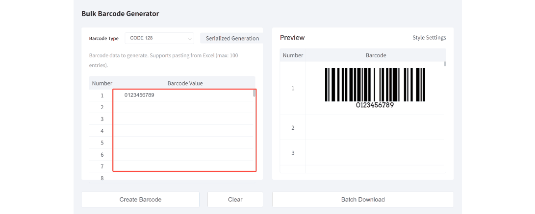 bulk barcode generation.gif toplu barkod jenerasyonu.gif