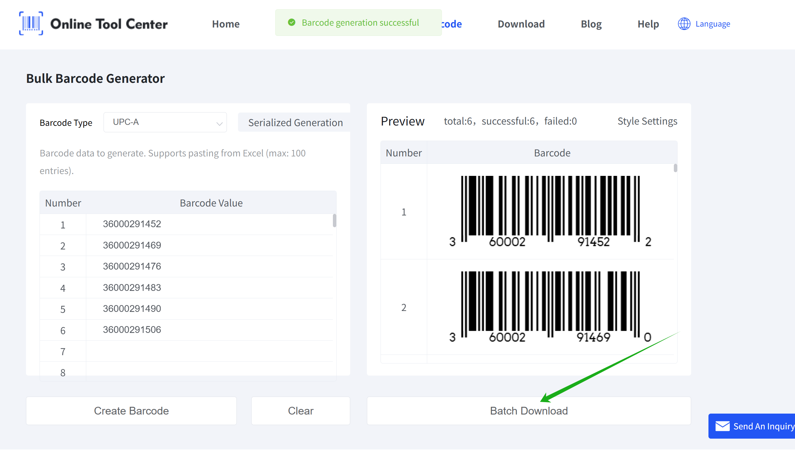 batch download barcodes toplu barkodları indir