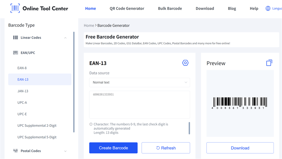 GTIN 13 barkod &uuml;retimi
