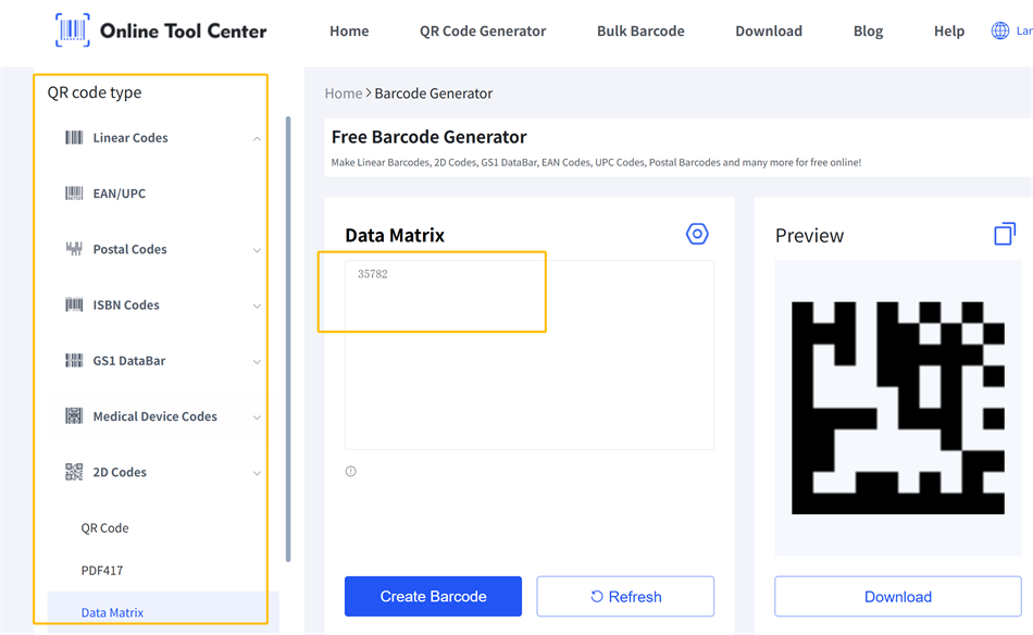 DataMatrix kod jenerat&ouml;r&uuml;