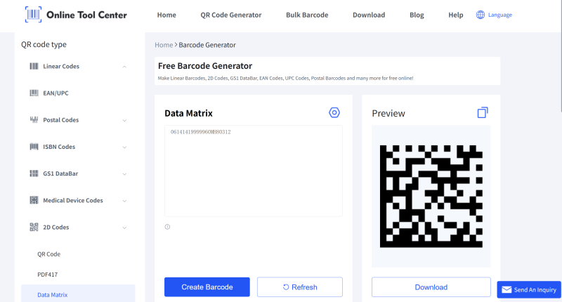 erate UID Data Matrix code Erate UID Veri Matrix kodu