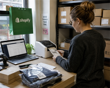 Shopify i&ccedil;in barkod etiketleri rint