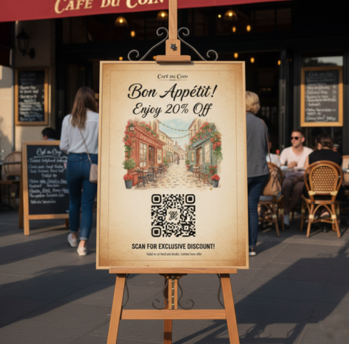restoran promosyonu qr kodu