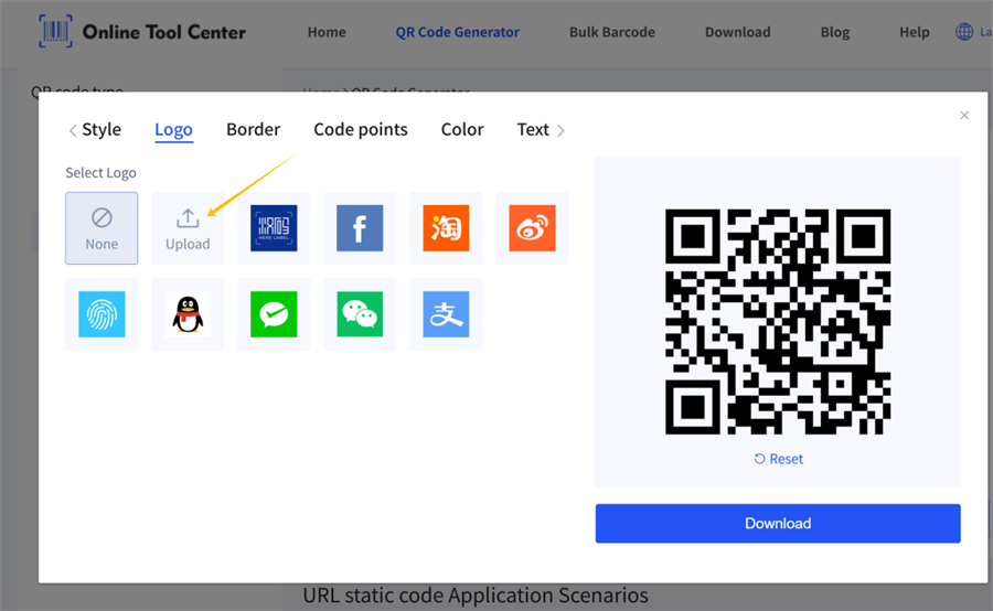 qr kod jenerat&ouml;r&uuml;nde logo y&uuml;kle