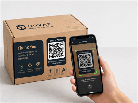 scan qr code on packing box Paketleme kutusundaki qr kodunu tarayın