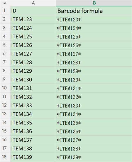 varlık kimliği excel