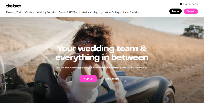 The Knot website Knot web sitesi