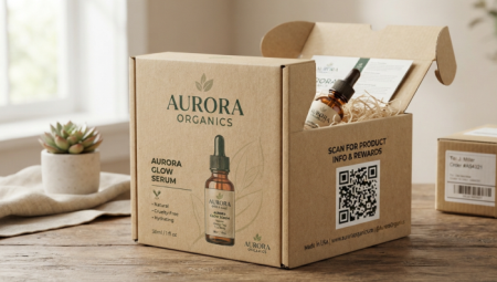 qr code on product packagi Ürün paketinde qr kodu